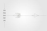Arrow line minimalist leaf symbo, an Object Graphic by lawoel (Thumbnail 1 of 3)