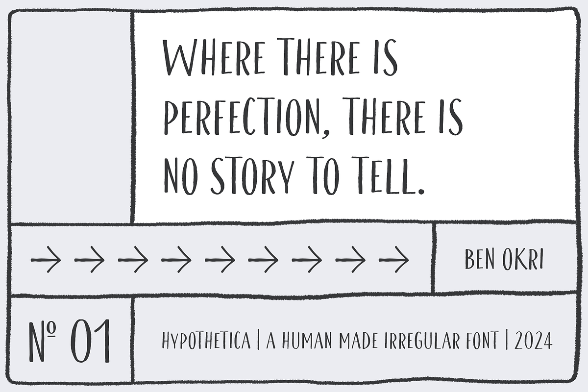 Hypothetica | Human Made & Irregular, a Handwritten Font by Ayca Atalay (Photo 2 of 5)