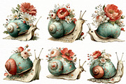 Whimsical Summer Snail Clipart, an Illustration by Designworld (Thumbnail 5 of 5)