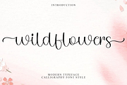 Wildflowers, a Handwritten Font by InermediaSTUDIO (Thumbnail 1 of 8)