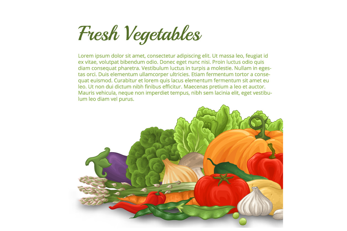 Vegetable set, patterns, backgrounds preview 3