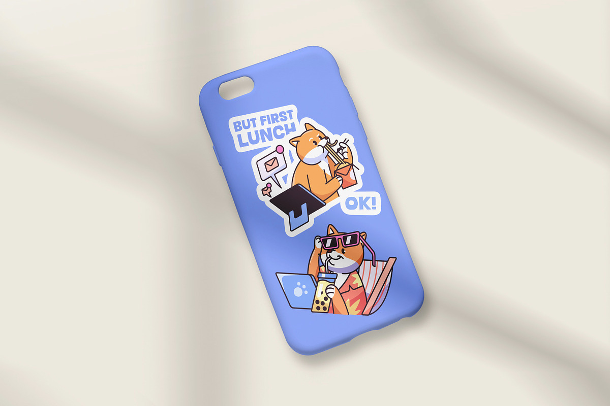 Cute dog working set, stickers, a Person Illustration by PaperTrident (Photo 6 of 10)