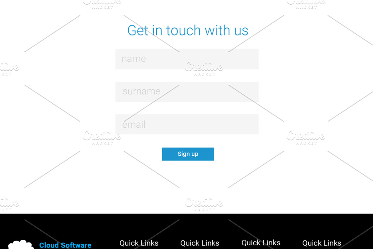 Cloud Software Website PSD Template, a Landing Page Template by NeptuneDesign (Photo 8 of 8)