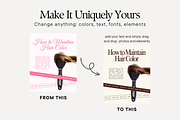 Pink Hair Salon Instagram Templates, a Social Media Template by Anna Design Studio (Thumbnail 6 of 9)