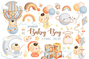 Cute Baby Boy Clipart