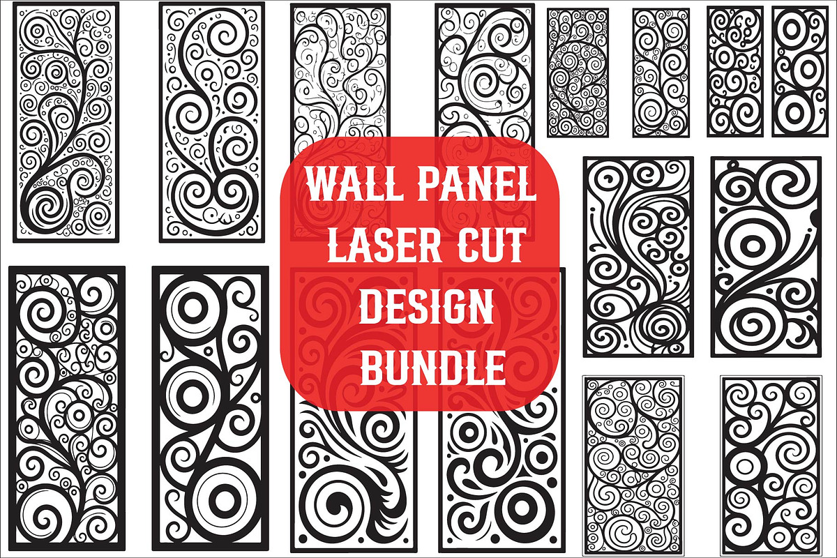 wall panel laser cut design features, an Illustration by Amazin_art
