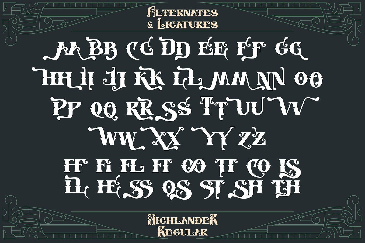 Highlander, a Font by Drizy (Photo 7 of 12)