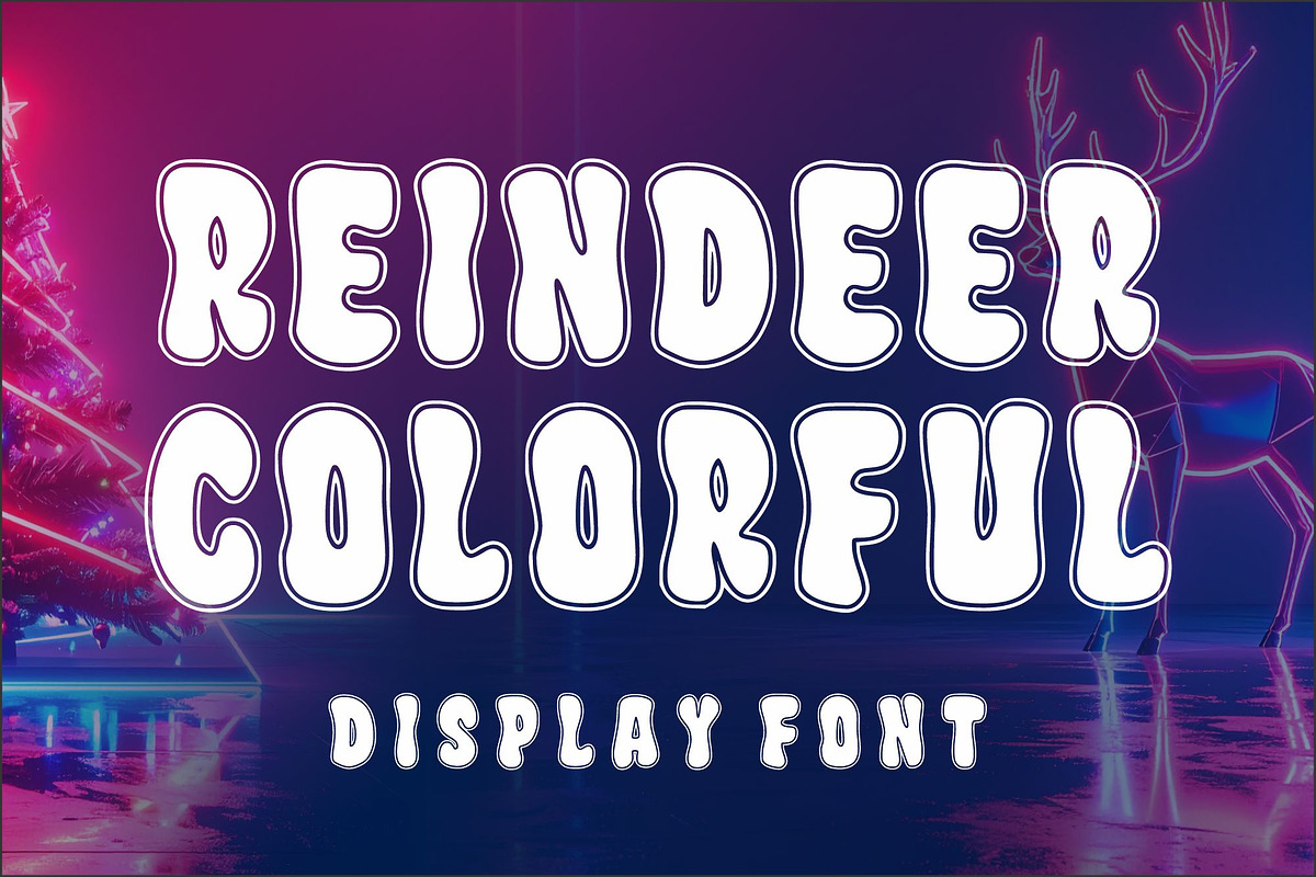 Reindeer Colorful, a Font by Limited.studio (Photo 1 of 6)