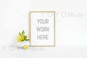 Thin Wooden Frame Mock Up A4, a Print Template by YOYO Photo