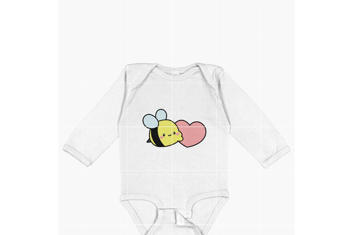 Cute Bee SVG, Kawaii Honey Bee SVG, an Illustration by TheHitShop (Photo 2 of 11)