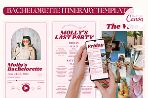 Pink Digital Bachelorette Itinerary