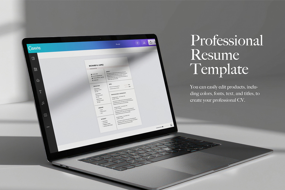 Best Resume Template, Simple CV PDF, a Resume Template by BrushstrokeArtGB (Photo 3 of 5)