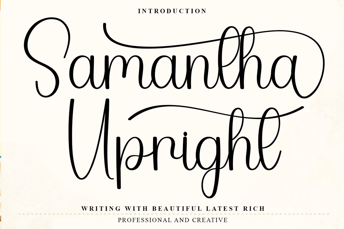 Samantha Upright, a Handwritten Font by InermediaSTUDIO (Photo 1 of 8)