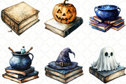Spooky Halloween Library Clipart, an Illustration by Black Bird Studio (Thumbnail 6 of 6)
