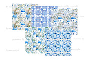 Santorini Seamless Pattern, a Pattern Graphic by GlamArtZhanna (Thumbnail 4 of 4)