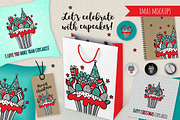 Doodle Cupcake Collection, an Illustration by Tazi Design (Thumbnail 4 of 5)