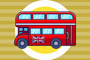 Classic Double Decker Bus Cartoon, a Transportation Illustration by Artstorystudio (Thumbnail 3 of 3)