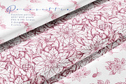 Poinsettia pattern Toile de Jouy, a Pattern Graphic by AnaGuziiArt (Thumbnail 5 of 8)