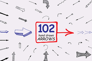 102 Hand drawn arrows.