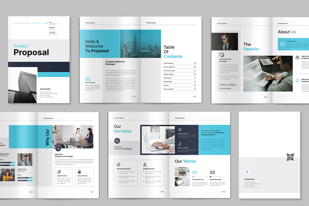Project Proposal Canva Template, a Brochure Template by NorthPeak (Photo 2 of 6)