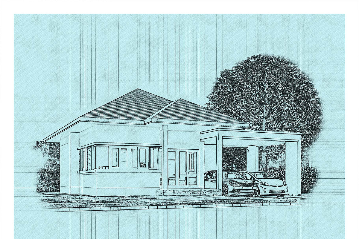 Architecture Line Drawing Photoshop, an Action Add-On by Photoshop Action (Photo 7 of 13)