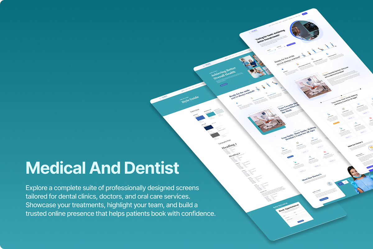 TNC Dento – Dental Figma UI Kit, an UI Kit Template by TNCFlow (Photo 5 of 5)