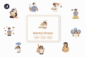 Mental Illness Illustration, an Object Graphic by Jump Studio