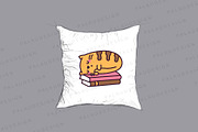 Cute Kawaii Cats with Books, an Animal Illustration by Palau (Thumbnail 3 of 12)