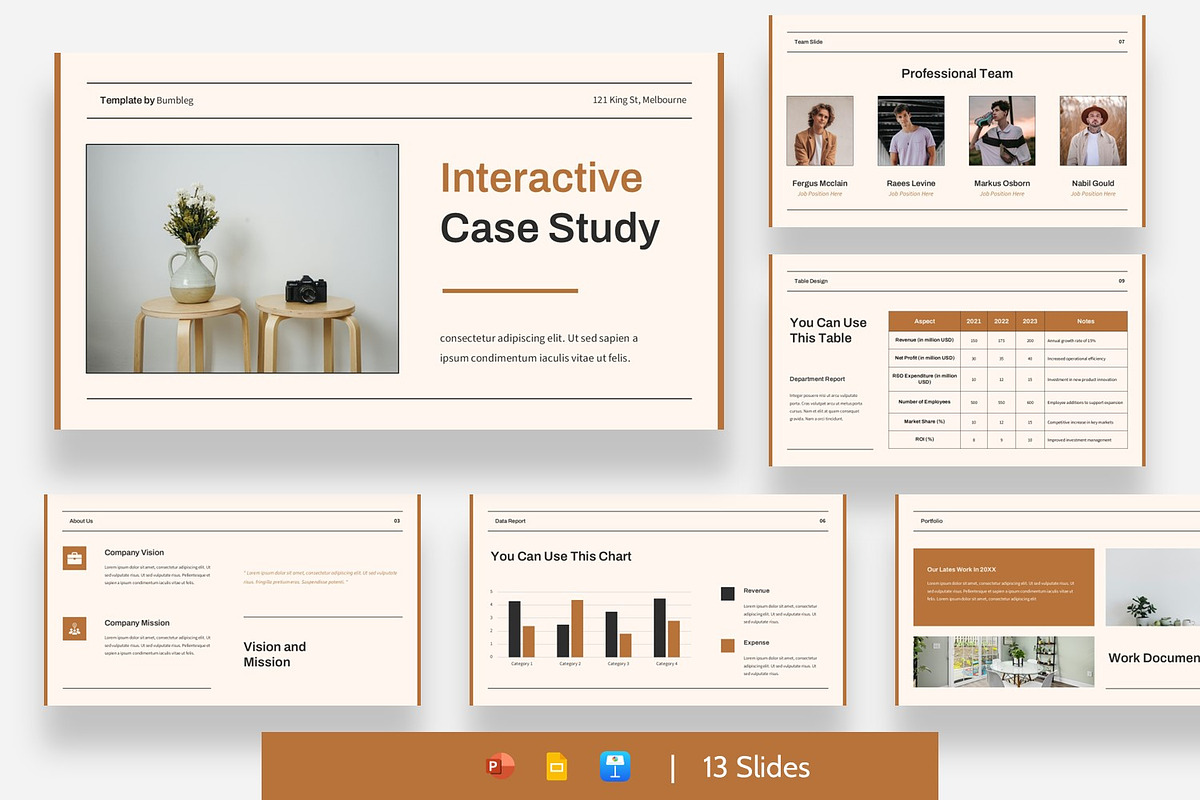 Interactive Case Study Presentation, a Presentation Template by BumbleGraph Studio (Photo 1 of 4)