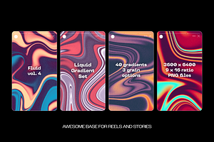 Fluid 4 Retro-Futuristic Backgrounds