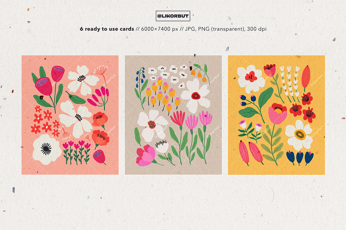 Abstract Floral Market Graphics, a Decorative Illustration by likorbut (Photo 6 of 11)