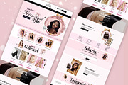 Hair Extensions Wigs Shopify Theme, a Shopify Template by Template Twist Shop (Thumbnail 2 of 8)