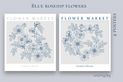 Blue rosehip flowers, a Decorative Illustration by LanaDzi (Thumbnail 8 of 12)