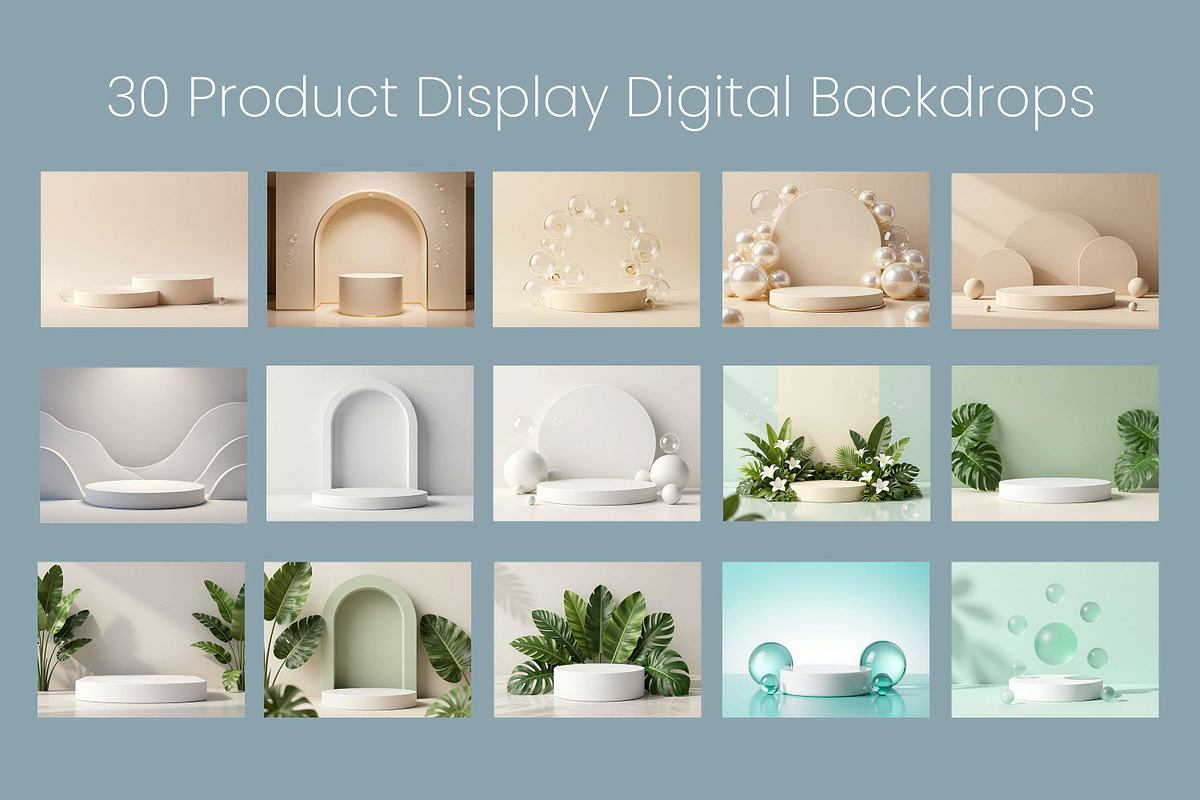 30 Product Display Digital Backdrops, a Background Graphic by 3Motional (Photo 10 of 20)