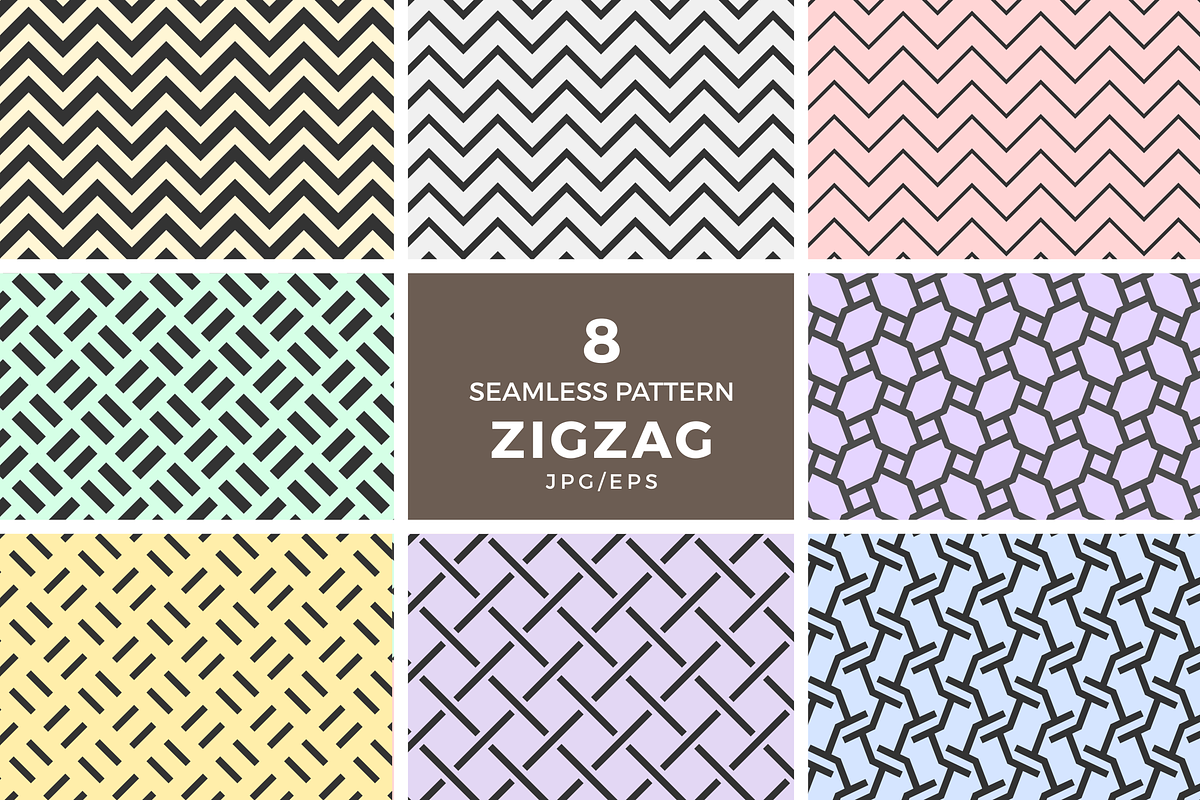 Seamless zigzag chevron patterns, a Pattern Graphic by Neopat (Photo 1 of 9)