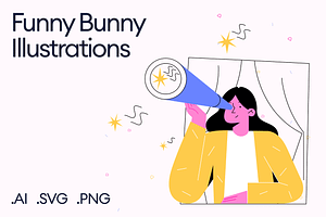 Funny Bunny Illustrations