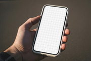 Hand Holding Smartphone Screen Mock, an Android Mockup by graphypix (Thumbnail 3 of 4)