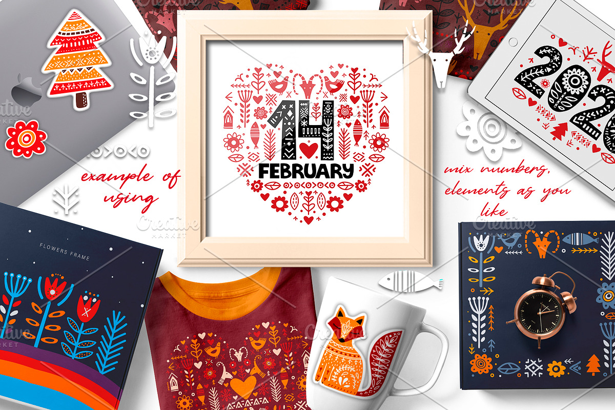 Folk Nordic Art Stamps for Procreate, a Brush Add-On by sundrameda (Photo 6 of 9)