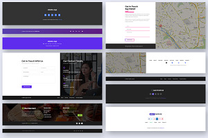 27 Footer Widgets For Web UI Kit