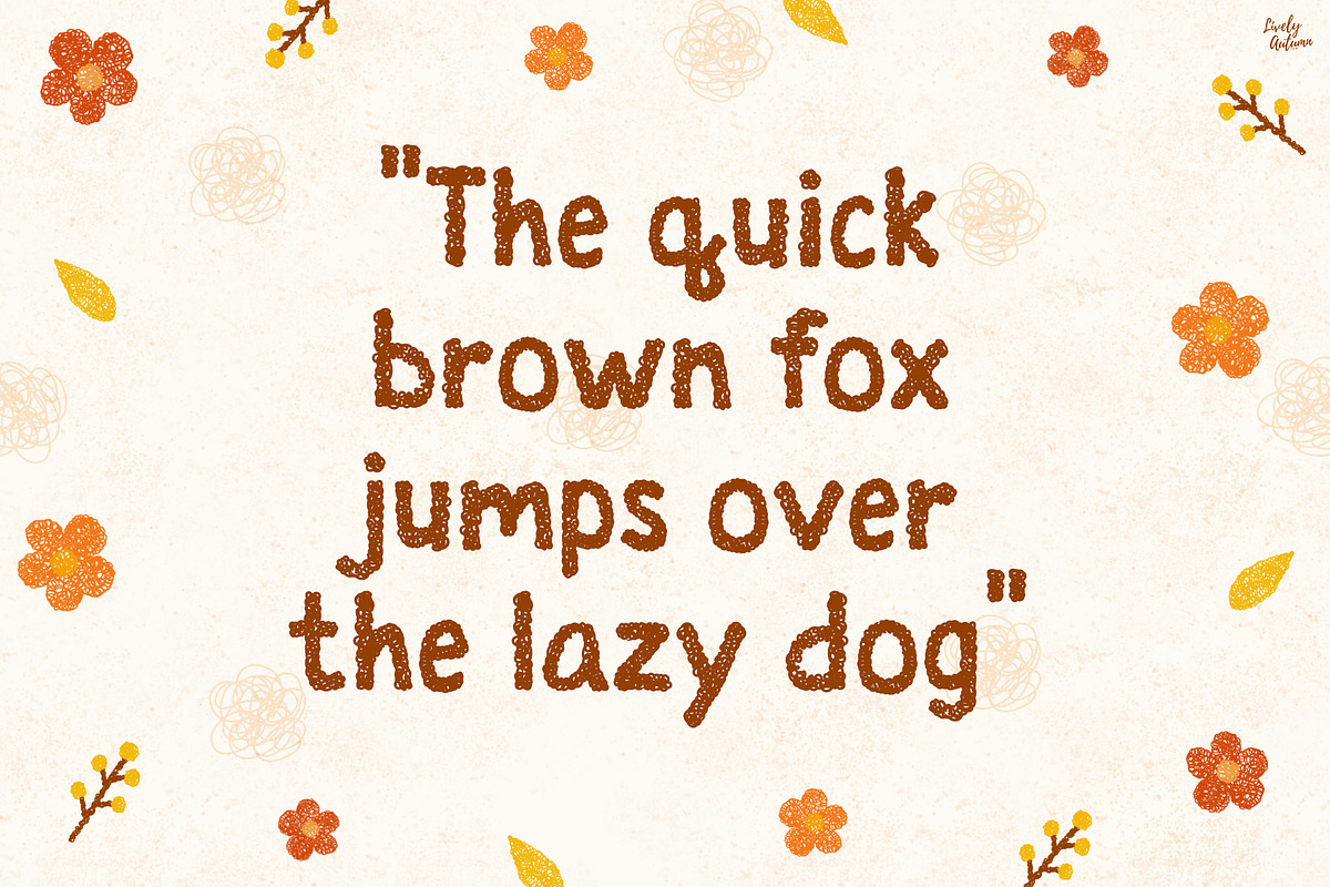 Fluff Autumn | Handwriting font, a Handwritten Font by LivelyAutumn11.11 (Photo 4 of 5)