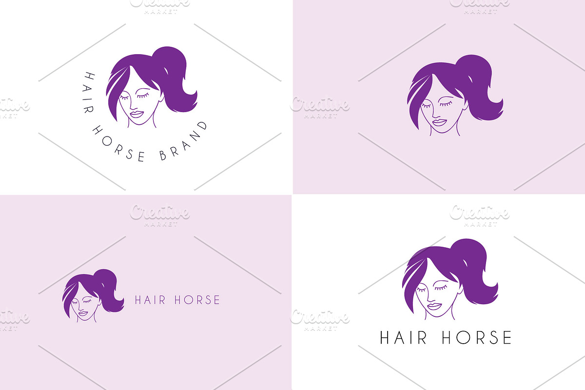 horse hair logo, a Branding & Logo Template by Mariyana