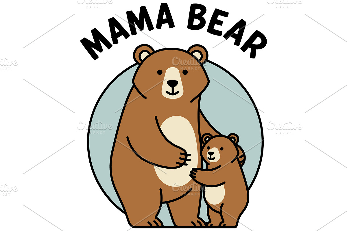 Mama Bear Mother's Day Shirt SVG, an Animal Illustration by Ghagra (Photo 2 of 7)