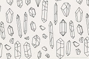 Line Crystals Clipart Bundle, an Object Graphic by IllustratorAnnie (Thumbnail 4 of 7)