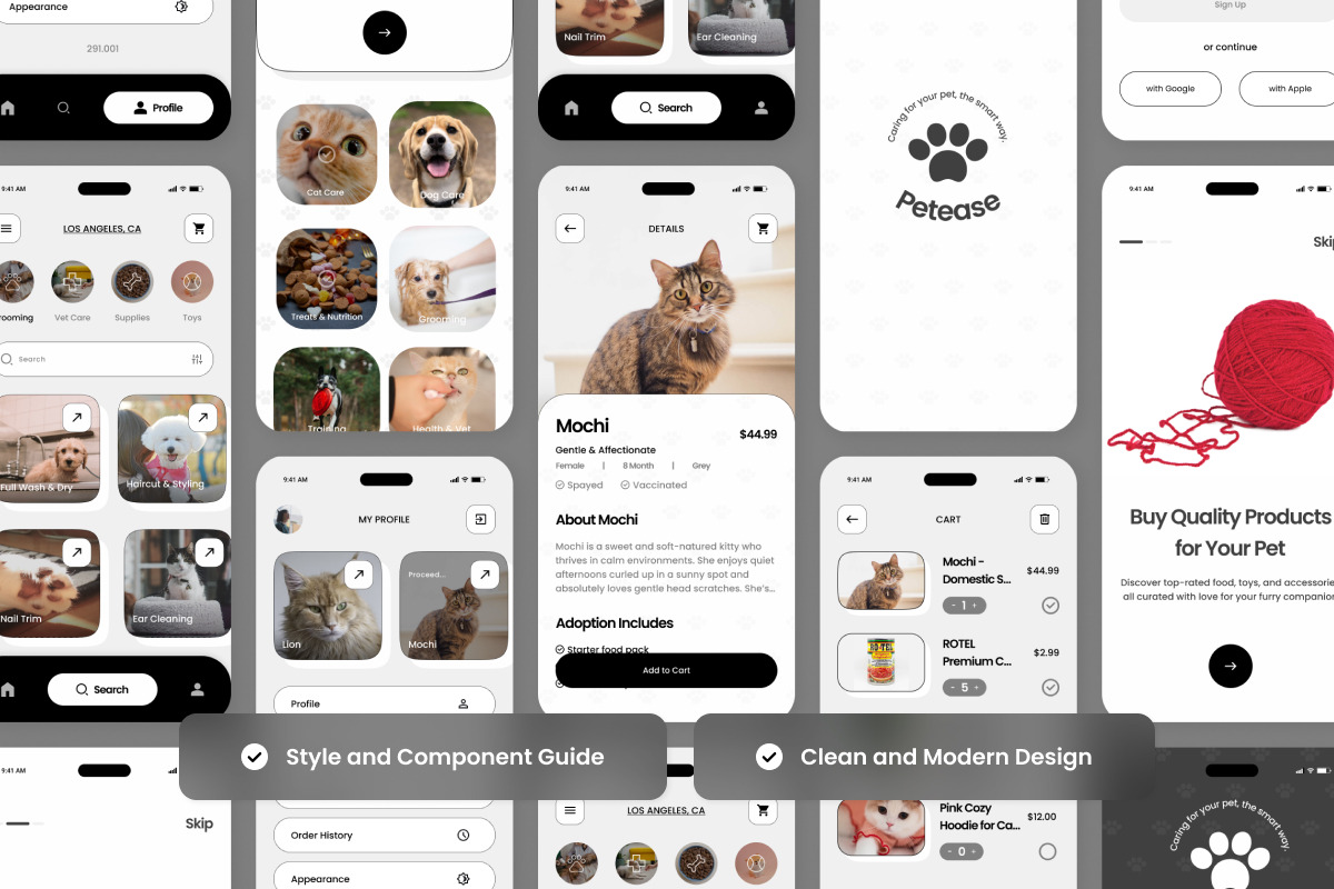 Petease – Pet Store & Grooming App, an App Template by twinstd (Photo 3 of 5)
