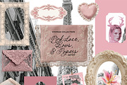 Vintage Pink Lace, Bows & Papers, an Object Graphic by Lana Elanor (Thumbnail 4 of 15)