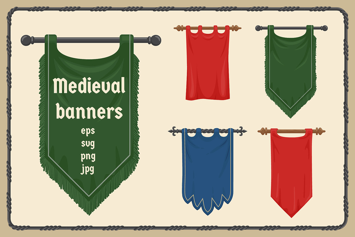 Medieval banners, an Object Graphic by Woters little shop (Photo 1 of 3)