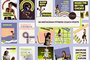 Fitness Coach Canva Templates 60, a Social Media Template by MOAROShop (Thumbnail 1 of 10)