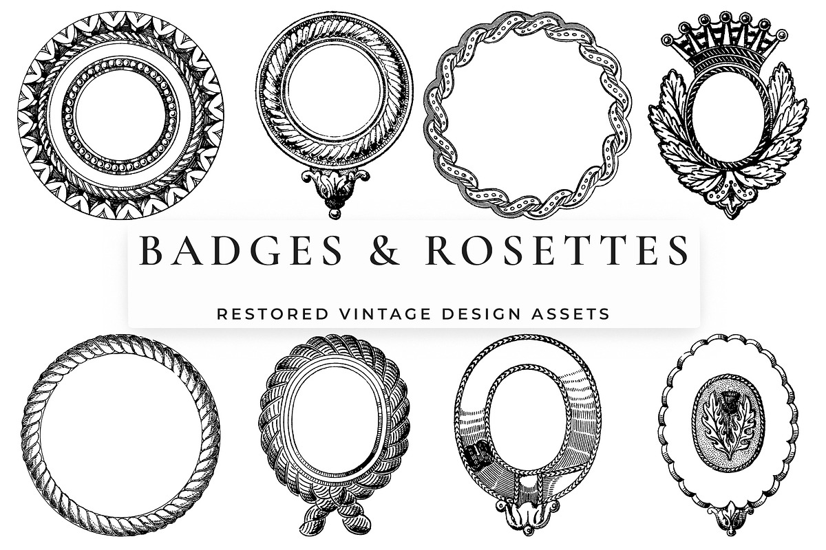 Procreate Badges and Rosettes, a Brush Add-On by Century Library (Photo 7 of 7)