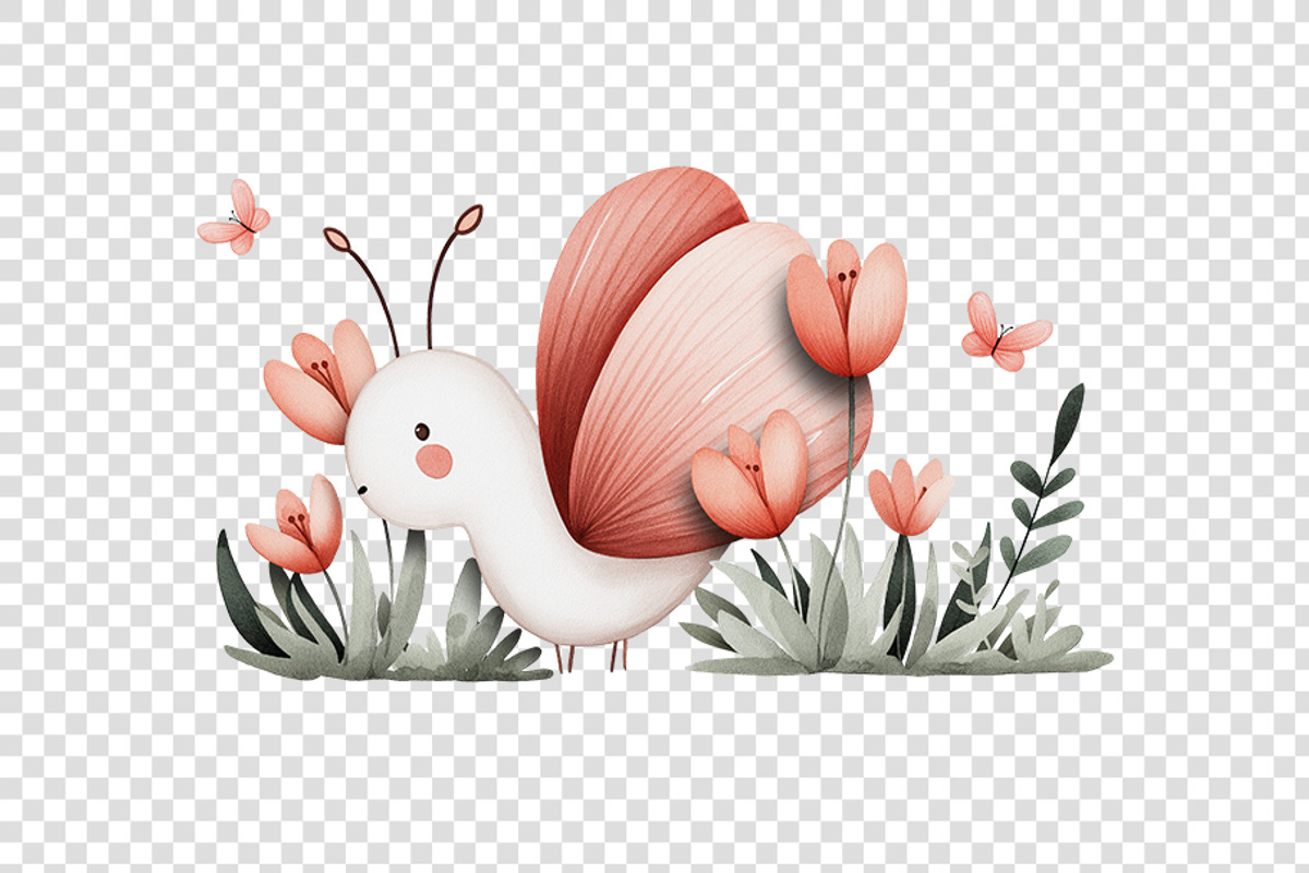 Watercolor Illustration with Cute Bu, a Decorative Illustration by BazziBa♥ (Photo 4 of 4)