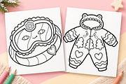 Cutie Christmas Coloring Pages #4, a Seasonal Illustration by Inkivelle Studio (Thumbnail 2 of 3)